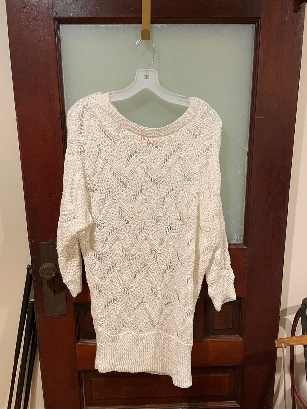 Lilly Pulitzer White Open-Knit Scoop Neck Sweater Dress/Coverup